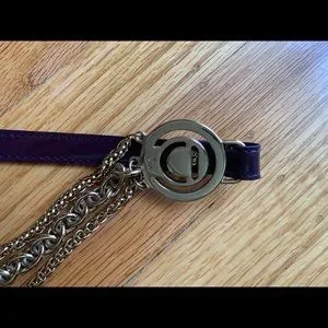 Dior | Accessories | Christian Dior Purple Skinny Leather  display picture 2